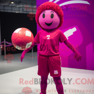 Máscara de voleibol magenta...