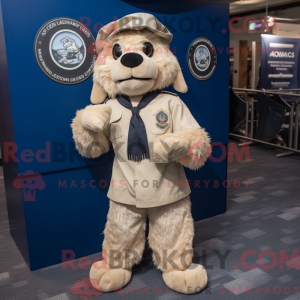 Máscara de cor bege Navy...
