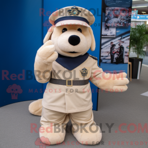 Máscara de cor bege Navy...