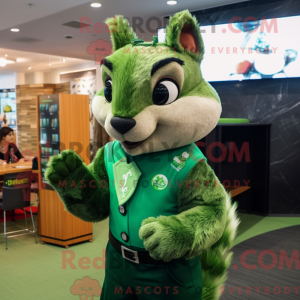 Mascot character of a Green...