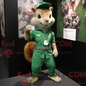 Mascot character of a Green...