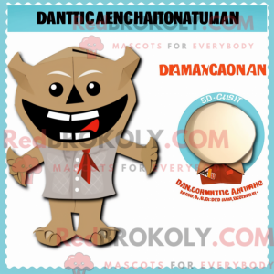 Mascot character of a Tan...
