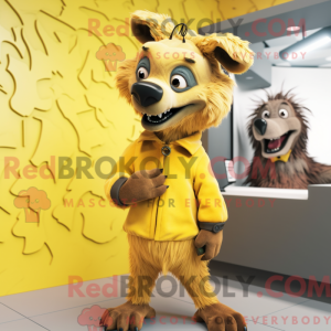 Maskottchen einer gelben...