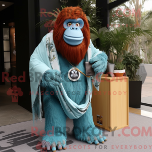Mascot character of a Cyan...