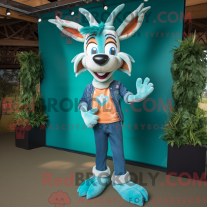 Mascot character of a Teal...