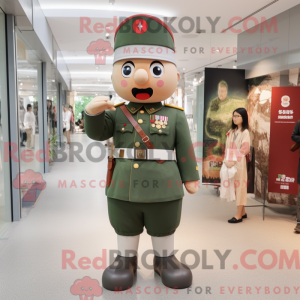 Maskotkarakter af en soldat...
