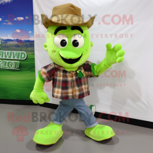 Postava maskota Lime Green...