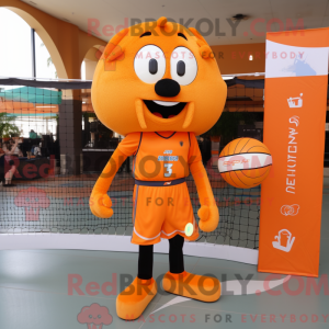 Maskotkarakter af et orange...