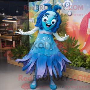 Mascot character of a Blue...