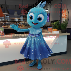 Mascot character of a Blue...