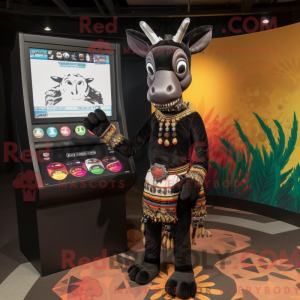 Mascot character of a Black...