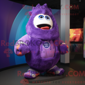 Máscara de proteção de Purple Momentum com moletom e envoltórios - Mascotes Momentum - REBROKO_416824 - RedBrokoly.com