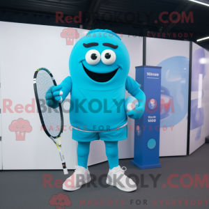 Mascot character of a Cyan...