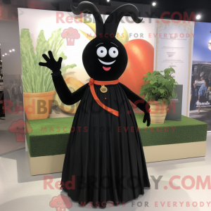 Maskot karakter af en sort...