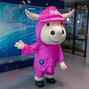 Pink Bull maskot kostume...