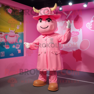 Pink Bull mascotte kostuum...