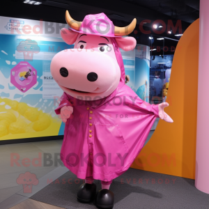 Pink Bull maskot kostume...