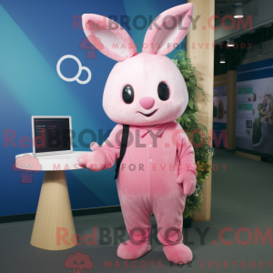 Mascot character of a Pink...