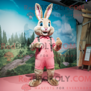 Mascot character of a Pink...