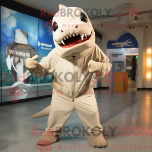 Mascot character of a Beige...