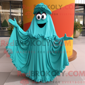 Mascot character of a Cyan...