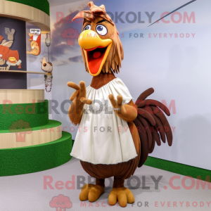 Mascot character of a Brown...