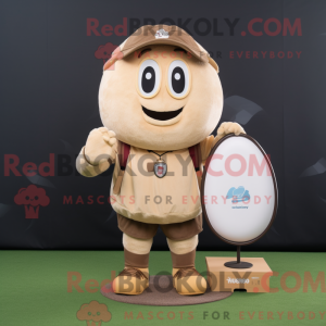 Mascot character of a Beige...