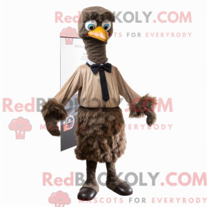 Mascot character of a Brown...