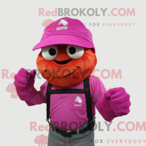 Máscara de cor magenta com...
