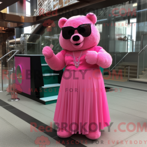 Mascot character of a Pink...
