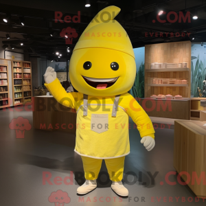 Maskot postava citronově...