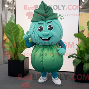Mascot character of a Teal...
