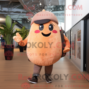 Maskot postava hnědého...