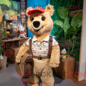 Mascot karakter van een Tan...