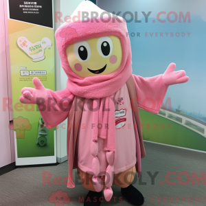 Maskotkarakter af en Pink...