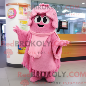 Mascot character of a Pink...