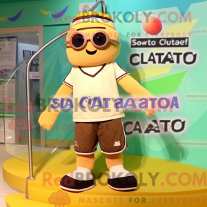 Mascot character of a Tan...