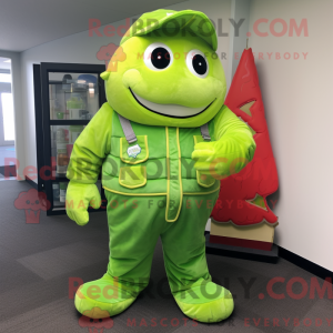 Postava maskota Lime Green...