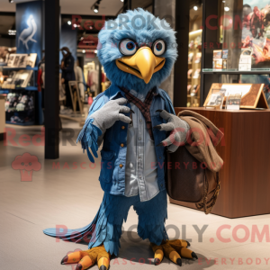 Maskotfigur af en Blue...