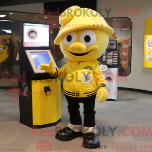 Maskotkarakter av en Yellow...
