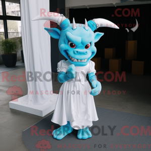 Mascot character of a Cyan...