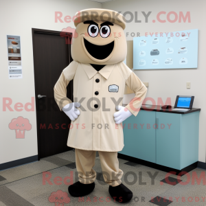 Maskot-karakter av en Tan...