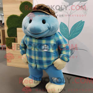 Mascot character of a Cyan...