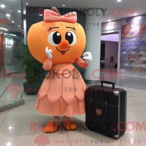 Mascot character of a Peach...