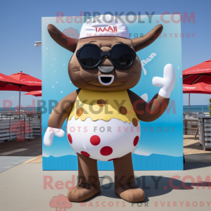 Maskot postava steaka...