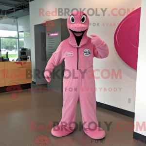 Mascot character of a Pink...