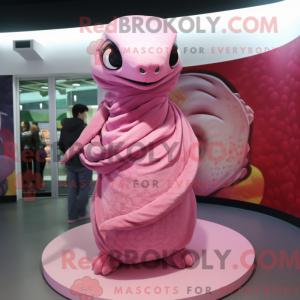 Mascot character of a Pink...