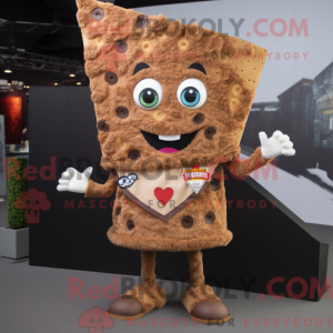 Mascot character of a Brown...