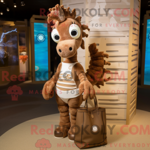 Mascot character of a Brown...