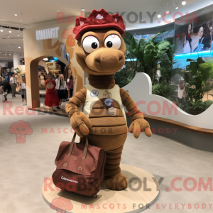 Mascot character of a Brown...